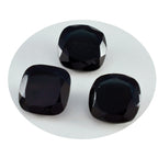 Black Onyx 1PC Chunky 13x13 MM Cushion Faceted Black Natural Semi Precious Gems