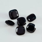 Black Onyx 1PC Small 8x8 MM Cushion Faceted Black Luster Semi Precious Loose Gemstones