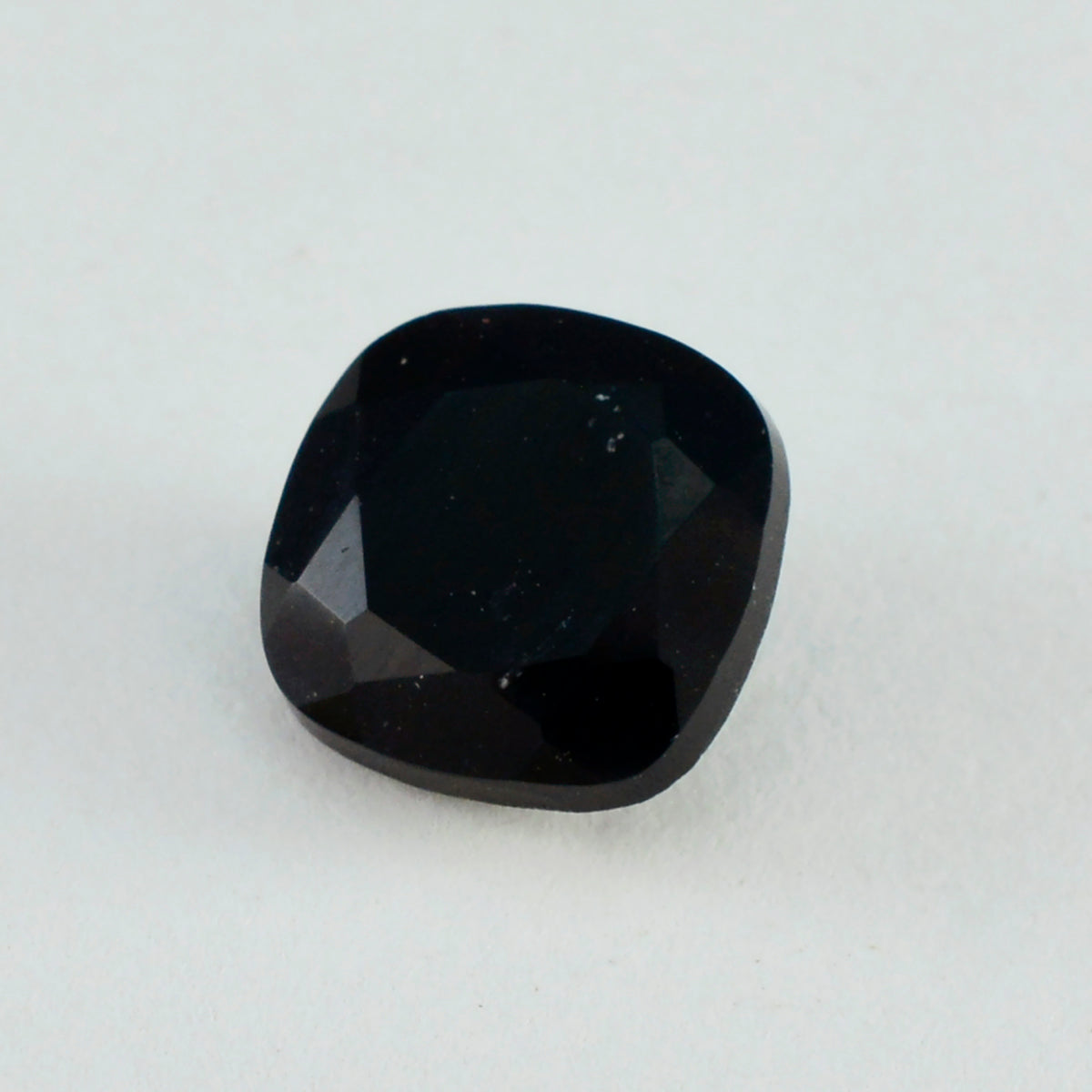 Black Onyx 1PC Chunky 15x15 MM Cushion Faceted Black Superior Semi Precious Loose Gemstone Hoofdafbeelding