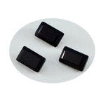 Black Onyx 1PC Small 6x9 MM Emerald Faceted Black Pure Semi Precious Loose Gems