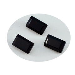 Black Onyx 1PC Small 6x9 MM Emerald Faceted Black Pure Semi Precious Loose Gems