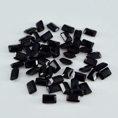 Black Onyx 1PC Medium 8x10 MM Emerald Faceted Black Sparkling Semi Precious Gems