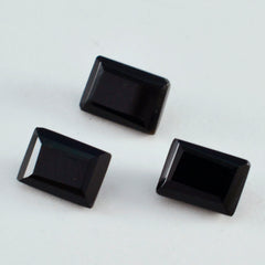Black Onyx 1PC Chunky 12x16 MM Emerald Faceted Black Shine Semi Precious Loose Gems