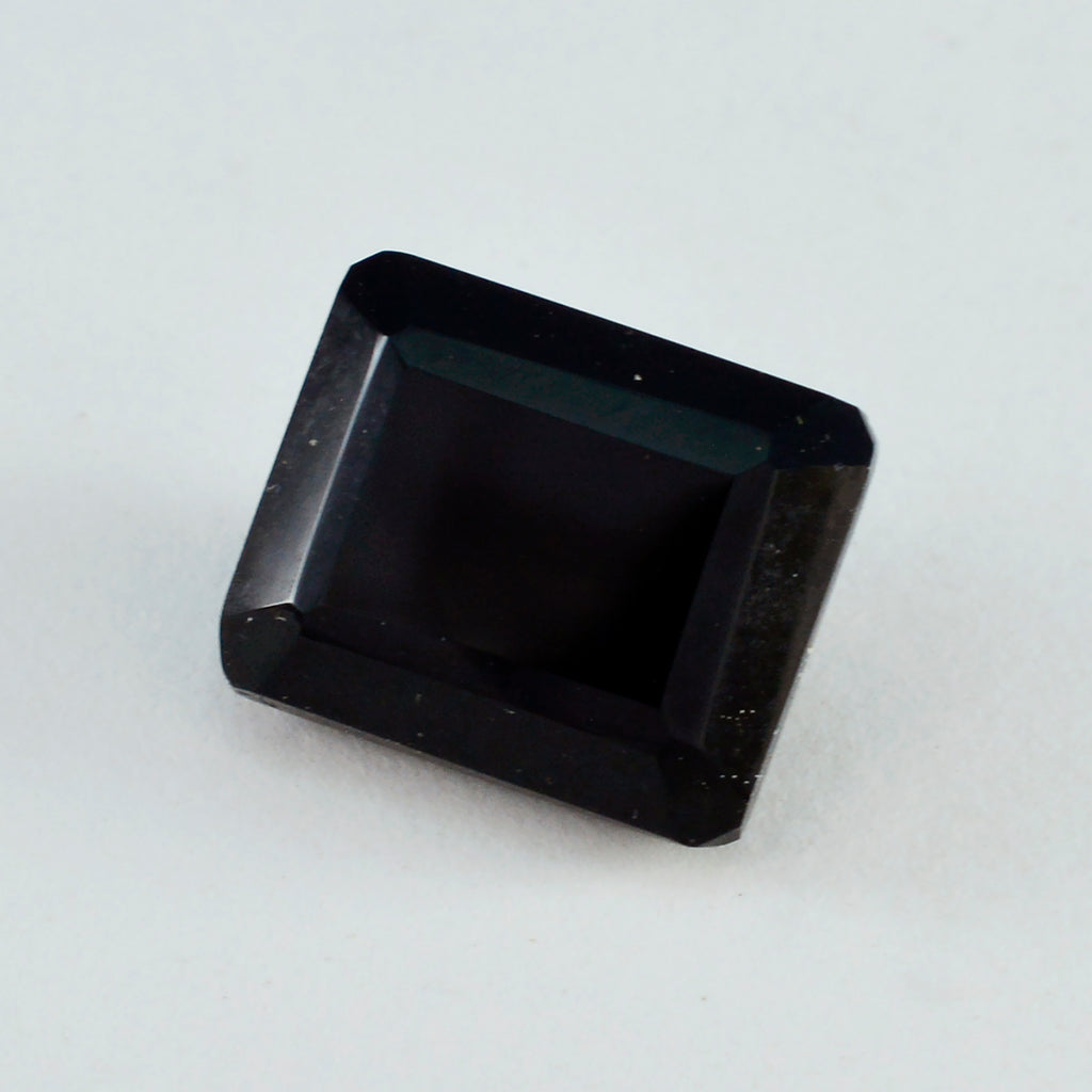 Black Onyx 1PC Chunky 13x18 MM Emerald Faceted Black Fine Semi Precious Loose Gemstone
