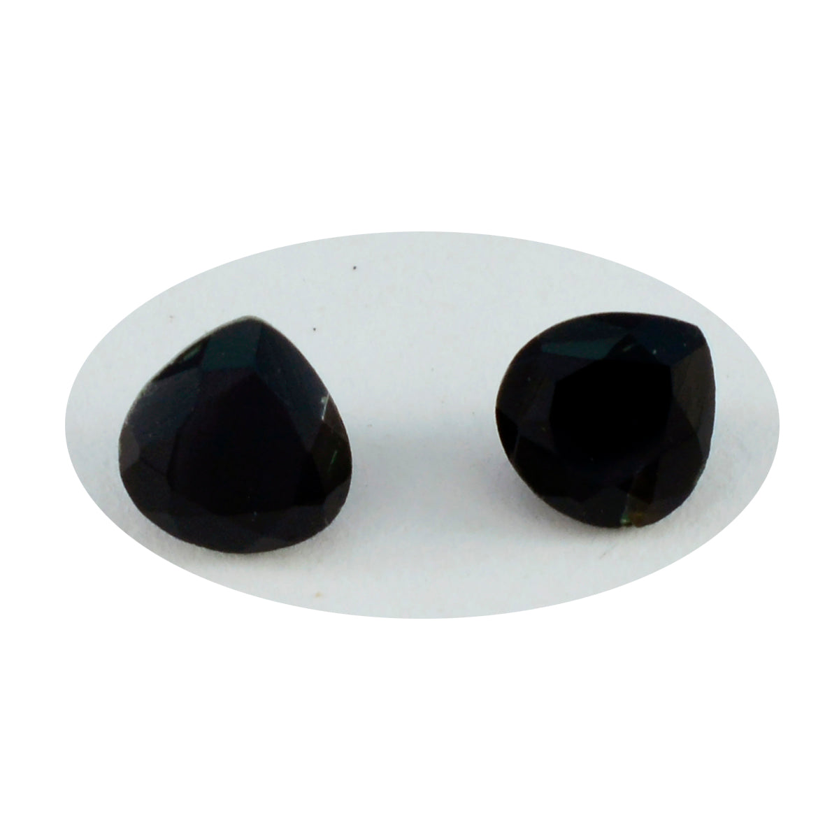 Black Onyx 1PC Large 10x10 MM Heart Faceted Black Shine Semi Precious Loose Gems