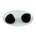 Black Onyx 1PC Large 10x10 MM Heart Faceted Black Shine Semi Precious Loose Gems