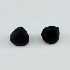 Black Onyx 1PC Large 11x11 MM Heart Faceted Black Fine Semi Precious Loose Gemstone