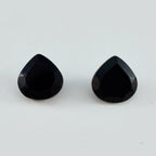 Black Onyx 1PC Chunky 13x13 MM Heart Faceted Black Natural Semi Precious Gems
