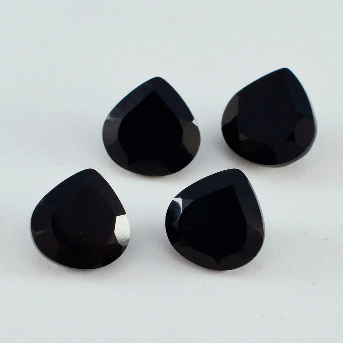 Black Onyx 1PC Large 11x11 MM Heart Faceted Black Fine Semi Precious Loose Gemstone