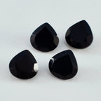 Black Onyx 1PC Large 12x12 MM Heart Faceted Black High Quality Semi Precious Loose Gemstones