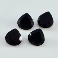 Black Onyx 1PC Large 12x12 MM Heart Faceted Black High Quality Semi Precious Loose Gemstones