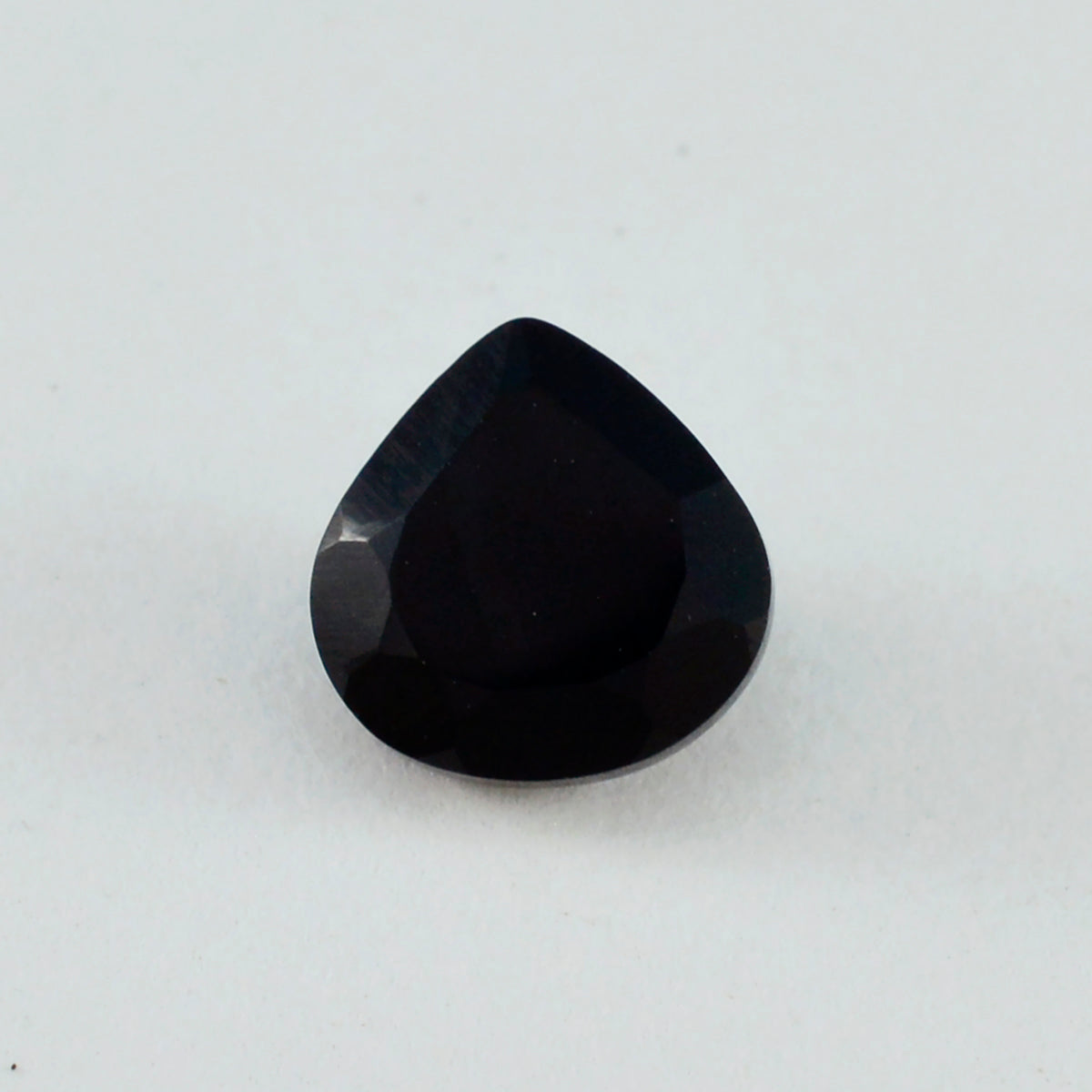 Black Onyx 1PC Chunky 16x16 MM Heart Faceted Black Pure Semi Precious Loose Gemstones Huvudsaklig produktbild