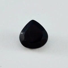 Black Onyx 1PC Chunky 16x16 MM Heart Faceted Black Pure Semi Precious Loose Gemstones