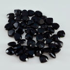 Black Onyx 10PC Tiny 4x4 MM Heart Faceted Black Brilliant Semi Precious Loose Gemstones