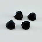 Black Onyx 1PC Medium 9x9 MM Heart Faceted Black Lustrous Semi Precious Gems