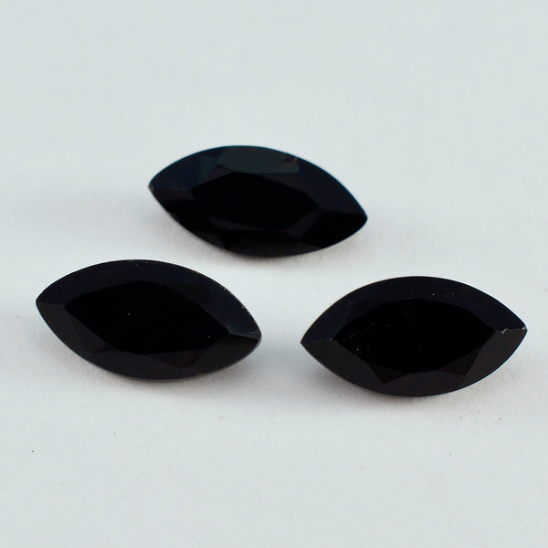 Black Onyx 1PC Chunky 10x20 MM Marquise Faceted Black Brilliant Semi Precious Loose Gems