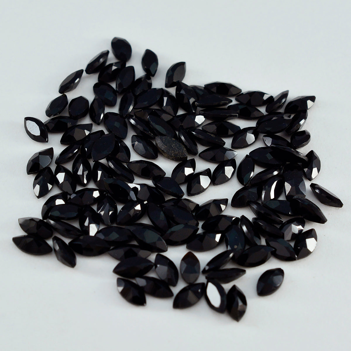 Black Onyx 1PC Tiny 3x6 MM Marquise Faceted Black High Quality Semi Precious Loose Gemstones
