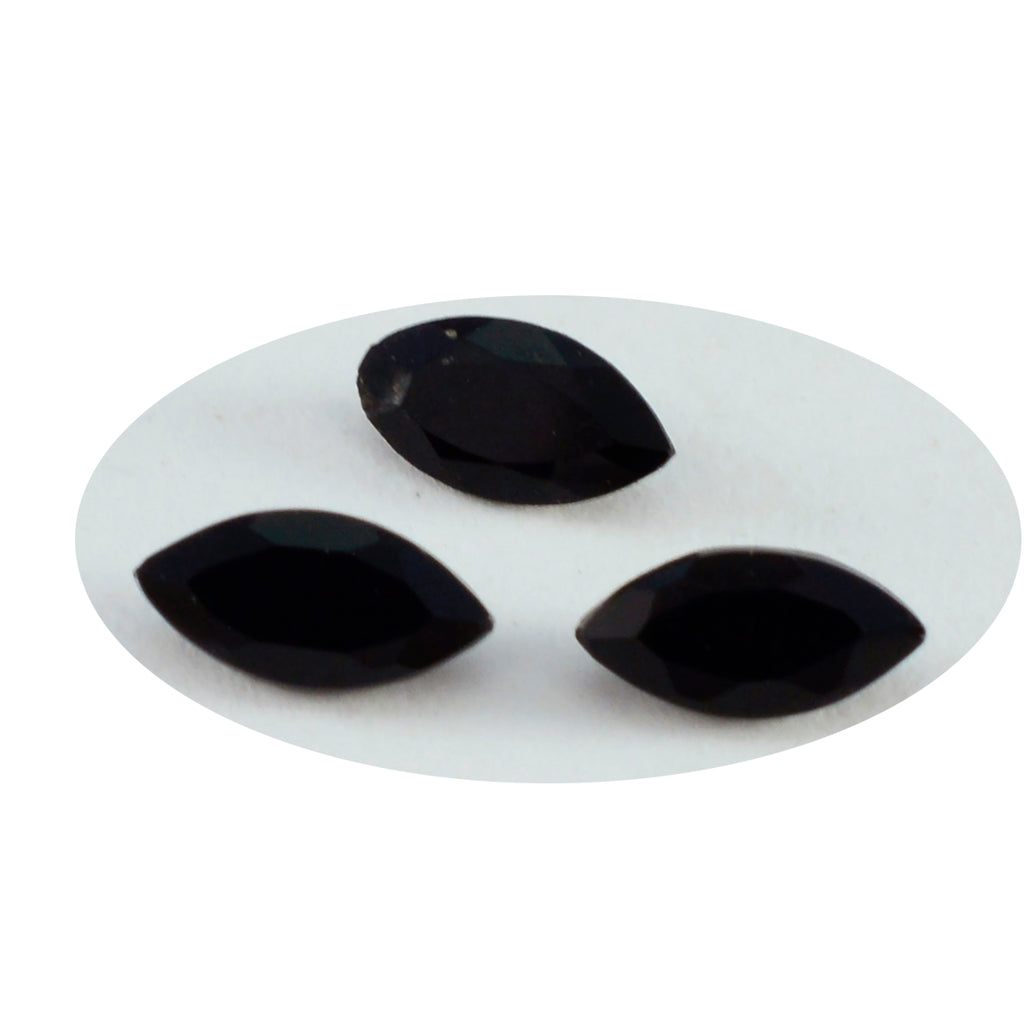 Black Onyx 1PC Medium 7x14 MM Marquise Faceted Black Pure Semi Precious Loose Gemstones