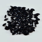 Black Onyx 10PC Tiny 2x4 MM Marquise Faceted Black Shine Semi Precious Loose Gems