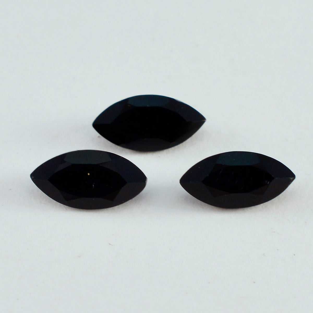 Black Onyx 1PC Large 8x16 MM Marquise Faceted Black Fiery Semi Precious Gems