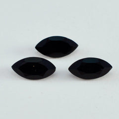 Black Onyx 1PC Large 8x16 MM Marquise Faceted Black Fiery Semi Precious Gems