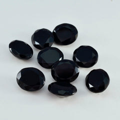 Black Onyx 1PC Large 10x14 MM Oval Faceted Black Fiery Semi Precious Gems