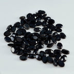 Black Onyx 1PC Small 6x8 MM Oval Faceted Black Lustrous Semi Precious Gems