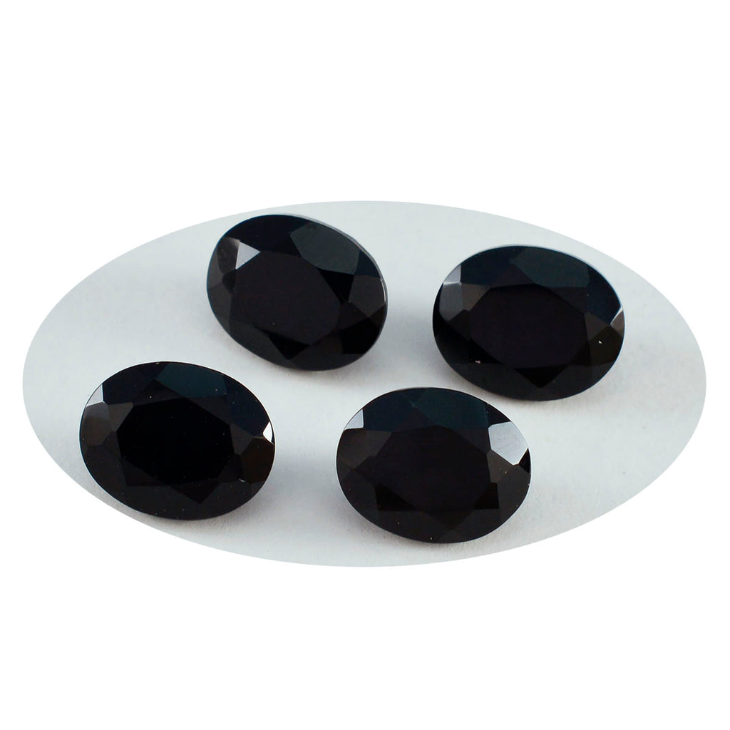 Black Onyx 1PC Medium 8x10 MM Oval Faceted Black Natural Semi Precious Gems