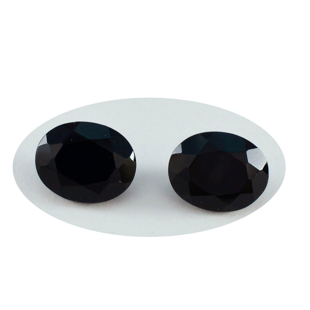 Black Onyx 1PC Large 9x11 MM Oval Faceted Black Genuine Semi Precious Loose Gems