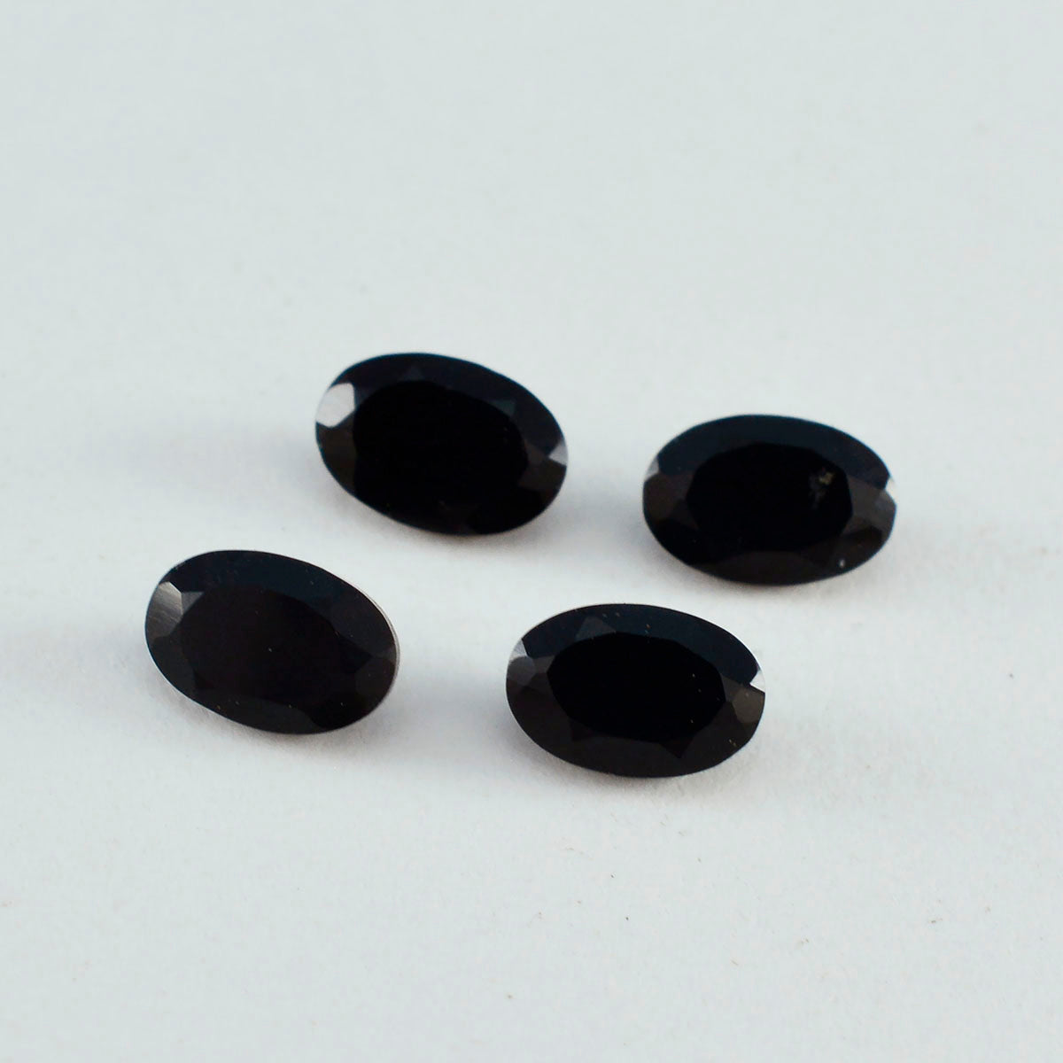 Black Onyx 1PC Medium 8x10 MM Oval Faceted Black Natural Semi Precious Gems