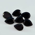 Black Onyx 1PC Large 10x14 MM Pear Faceted Black Natural Semi Precious Loose Gemstone