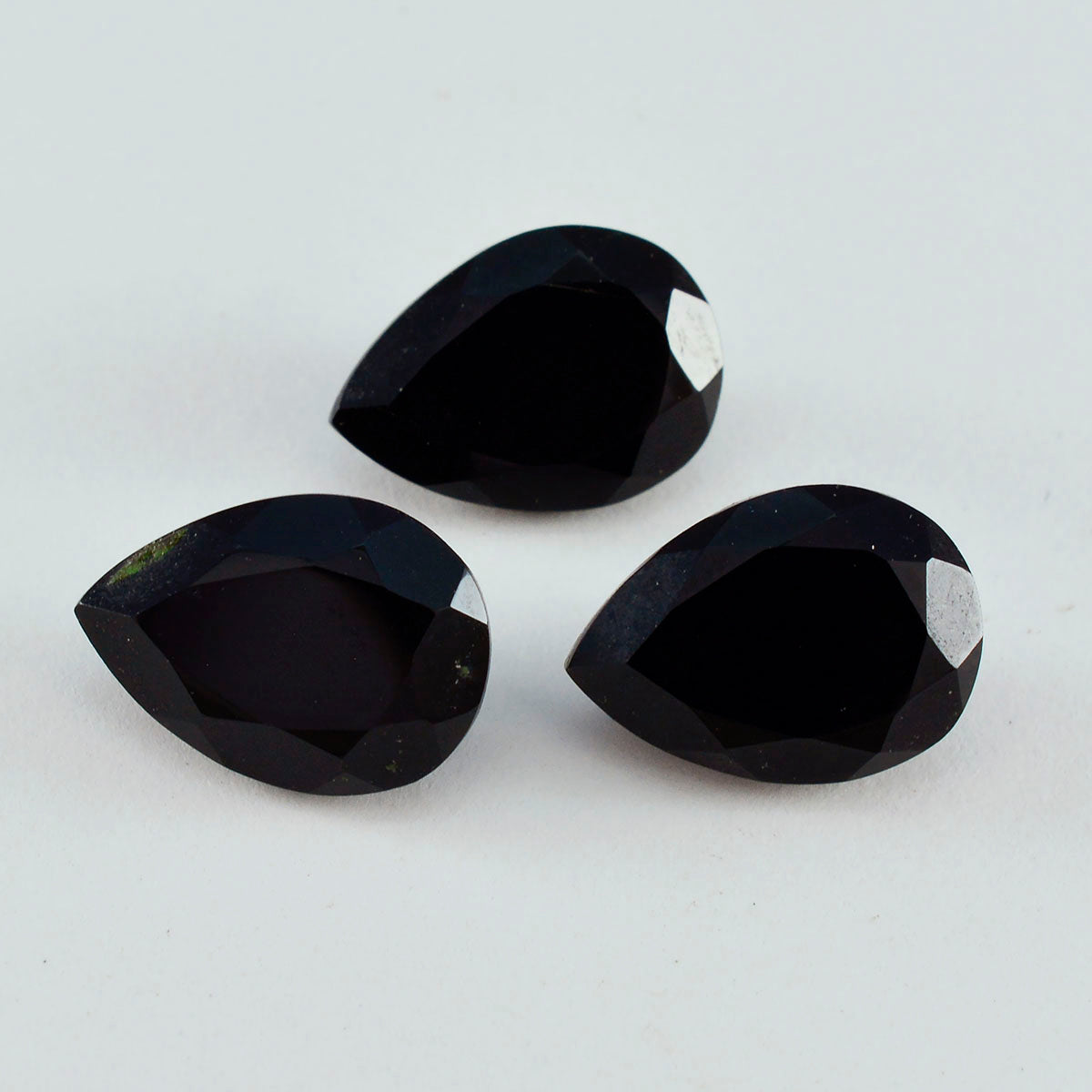 Black Onyx 1PC Chunky 13x18 MM Pear Faceted Black Superior Semi Precious Gems