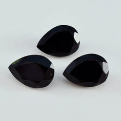 Black Onyx 1PC Chunky 13x18 MM Pear Faceted Black Superior Semi Precious Gems