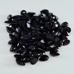 Black Onyx 1PC Small 6x9 MM Pear Faceted Black Polished Semi Precious Loose Gemstones