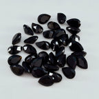 Black Onyx 1PC Large 8x12 MM Pear Faceted Black Fine Semi Precious Gems