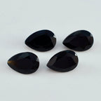 Black Onyx 1PC Large 10x14 MM Pear Faceted Black Natural Semi Precious Loose Gemstone