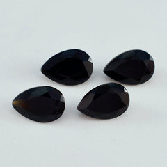 Black Onyx 1PC Large 10x14 MM Pear Faceted Black Natural Semi Precious Loose Gemstone