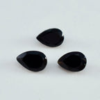 Black Onyx 1PC Tiny 5x7 MM Pear Faceted Black Brilliant Semi Precious Loose Gems