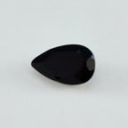 Black Onyx 1PC Medium 8x10 MM Pear Faceted Black Lustrous Semi Precious Loose Gemstone