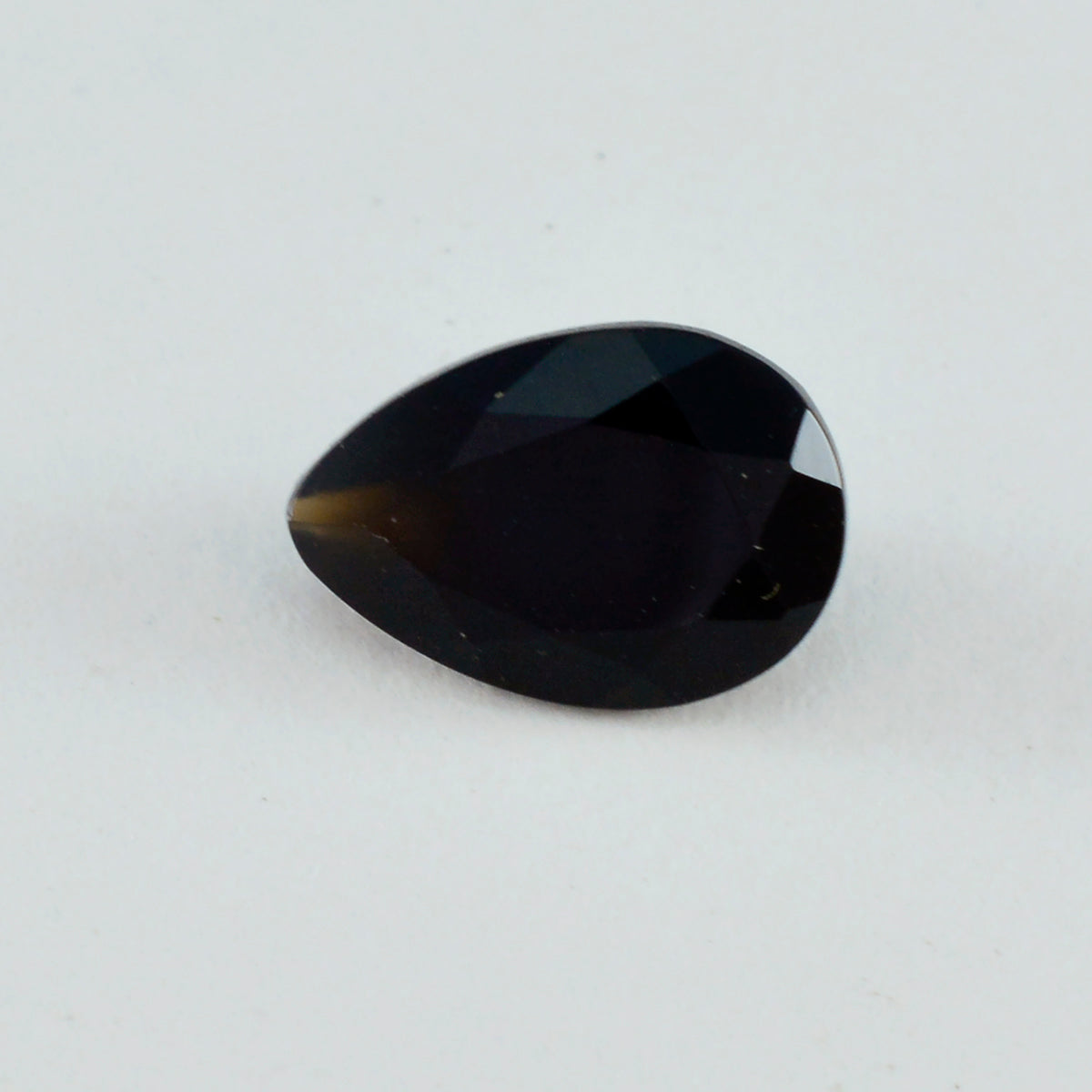 Black Onyx 1PC Large 9x11 MM Pear Faceted Black Shine Semi Precious Loose Gemstones Huvudsaklig produktbild