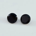 Black Onyx 1PC Large 10x10 MM Round Faceted Black Shine Semi Precious Loose Gems