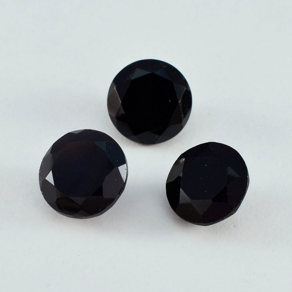 Black Onyx 1PC Chunky 13x13 MM Round Faceted Black Natural Semi Precious Gems