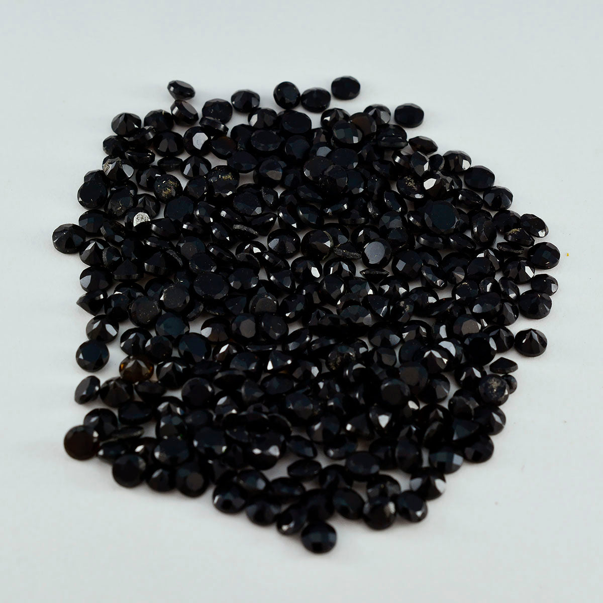 Black Onyx 1PC Tiny 6x6 MM Round Faceted Black Polished Semi Precious Loose Gems Secondary image
