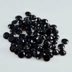 Black Onyx 1PC Small 8x8 MM Round Faceted Black Luster Semi Precious Loose Gemstones