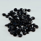 Black Onyx 1PC Medium 9x9 MM Round Faceted Black Lustrous Semi Precious Gems