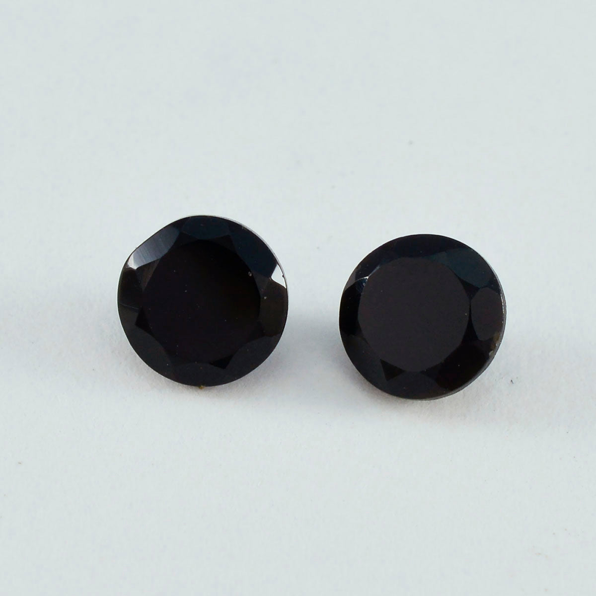 Black Onyx 1PC Chunky 14x14 MM Round Faceted Black Genuine Semi Precious Loose Gems