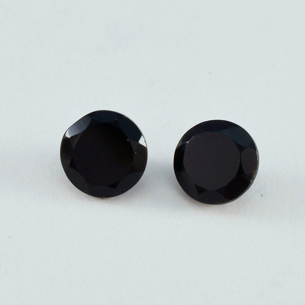 Black Onyx 1PC Chunky 15x15 MM Round Faceted Black Superior Semi Precious Loose Gemstone