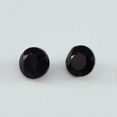 Black Onyx 1PC Chunky 14x14 MM Round Faceted Black Genuine Semi Precious Loose Gems