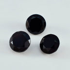 Black Onyx 10PC Tiny 4x4 MM Round Faceted Black Brilliant Semi Precious Loose Gemstones