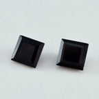 Black Onyx 1PC Large 11x11 MM Square Faceted Black Fine Semi Precious Loose Gemstone